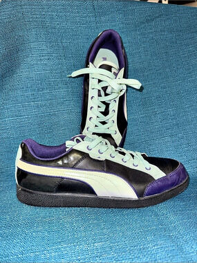 Puma Rudolf Dassler Sport Sneakers Black, Cream, Aqua & Purple US 10